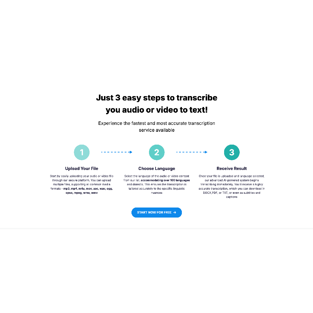 TranscribeToText – AI Audio & Video Transcription Made Easy