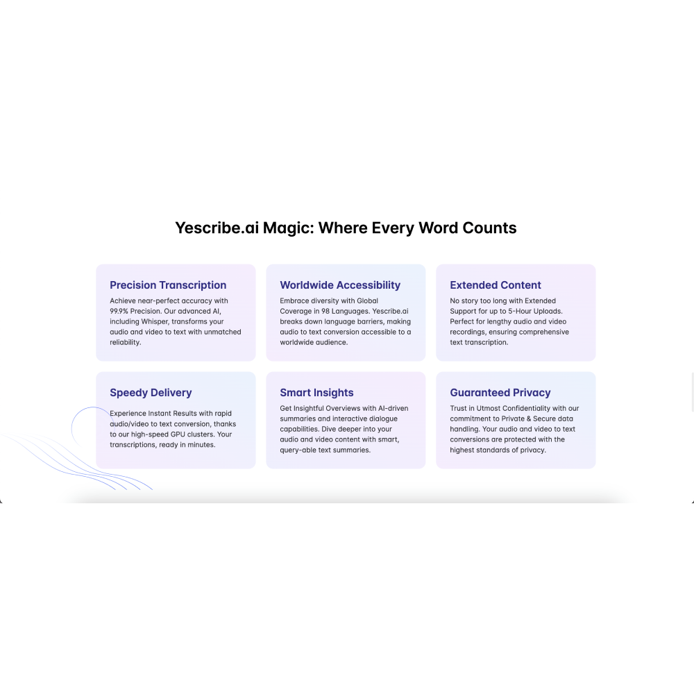 Yescribe.ai – AI Transcription Tool for Audio & Video