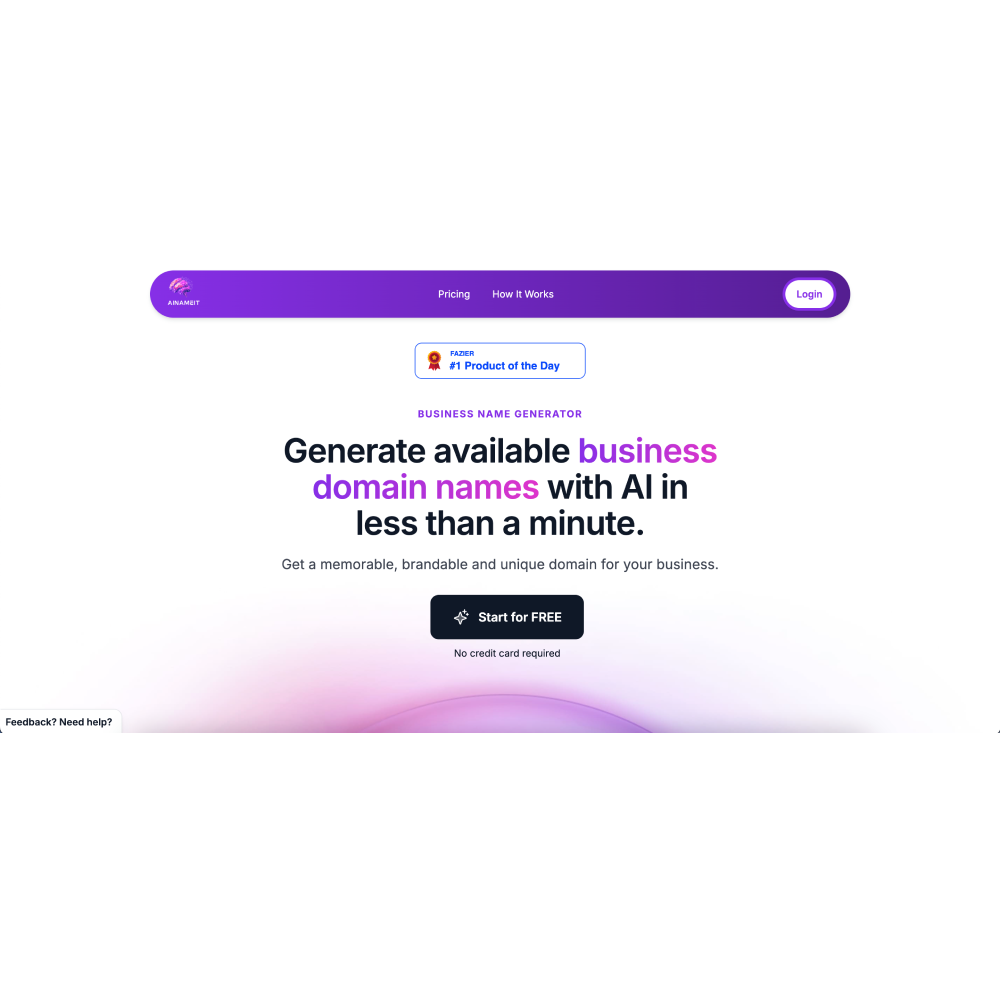 AiNameIt – AI Business Name & Domain Assistant