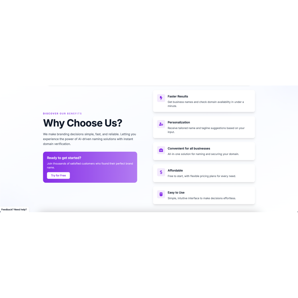 AiNameIt – AI Business Name & Domain Assistant