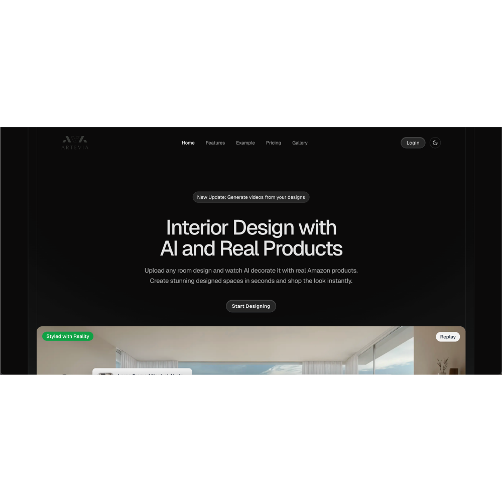 Artevia – AI Interior Design Made Effortless