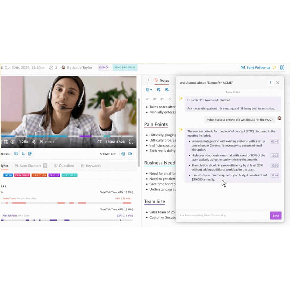 Avoma – AI-Powered Meeting Assistant & Conversation Intelligence