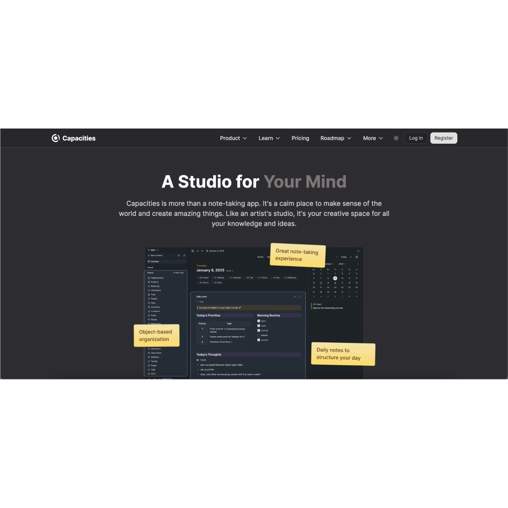 Capacities AI – AI-Enhanced Personal Knowledge Management Platform
