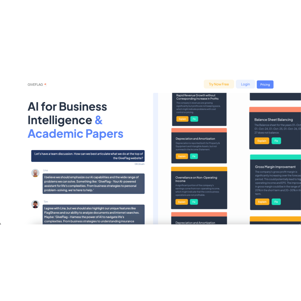 GiveFlag – AI-Powered Business Intelligence & Document Analysis