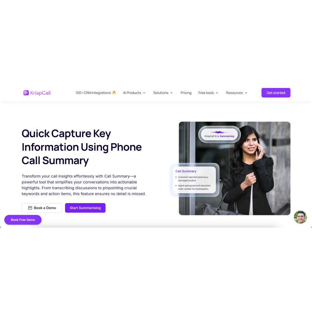 Krispcall Summary – AI-Powered Call Summarization & Productivity Tool
