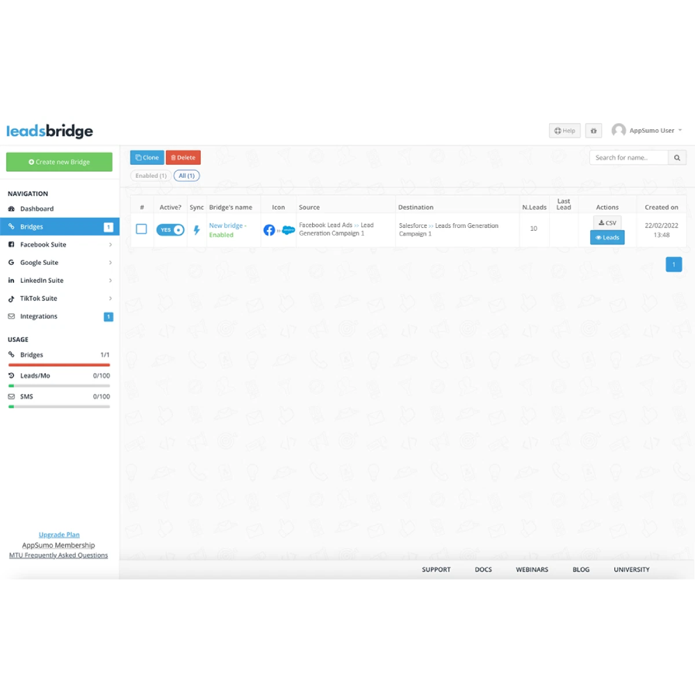 LeadsBridge – Automated Lead Integration for CRM & Marketing Tools