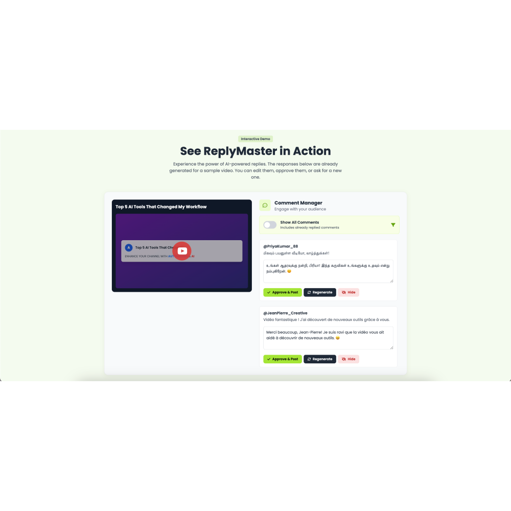 ReplyMaster – AI-Powered Social Media Engagement Tool