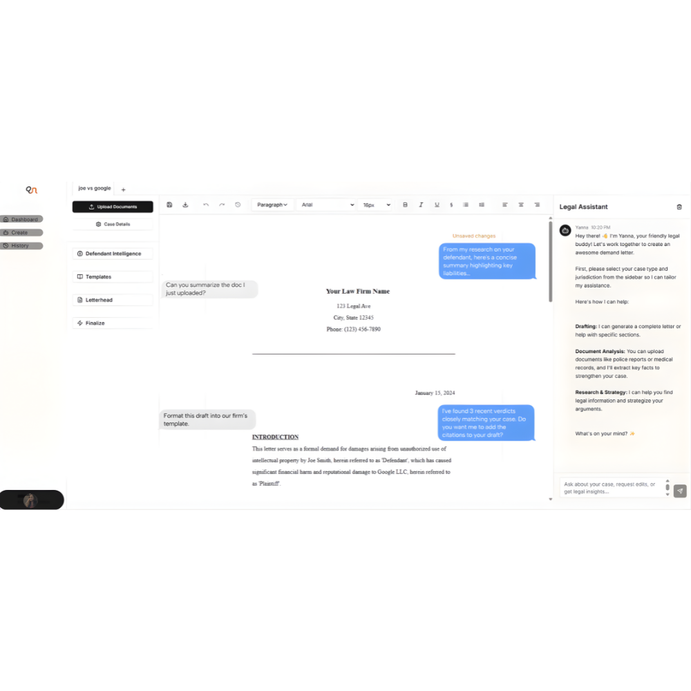 Yanna AI – Intelligent AI Legal Assistant for Smarter Document Management