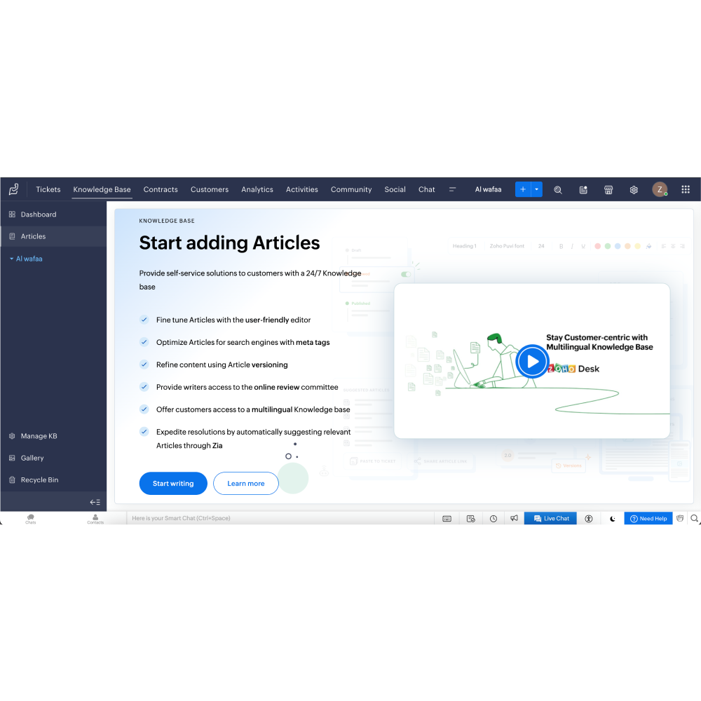 Zoho Desk – Cloud-Based AI Help Desk for Customer Support